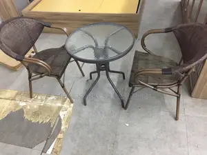 Outdoor Round Table With 2 Chairs