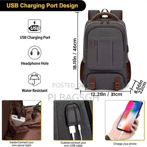 Khaki Multi Fashionable Backpack at Plbagsgh