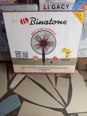 16" Remote Fan Binatone<Long Life Motor