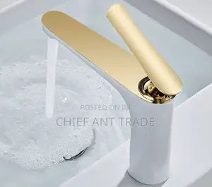 Faucet. Hot Cold. Gold and White Page-9