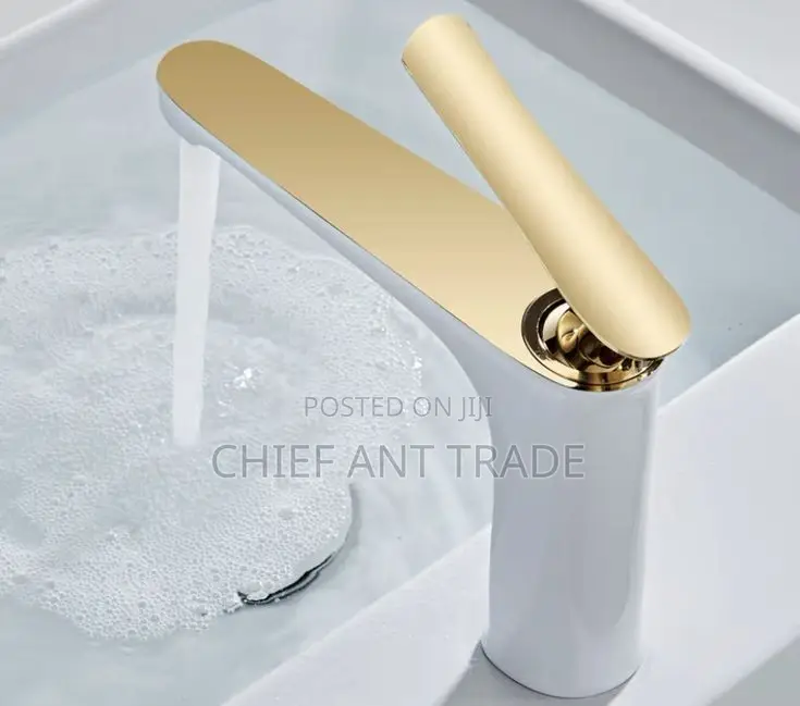 Faucet. Hot Cold. Gold and White Page-9