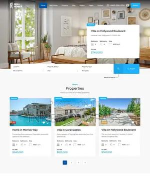 Website for Real Estate and Automobile