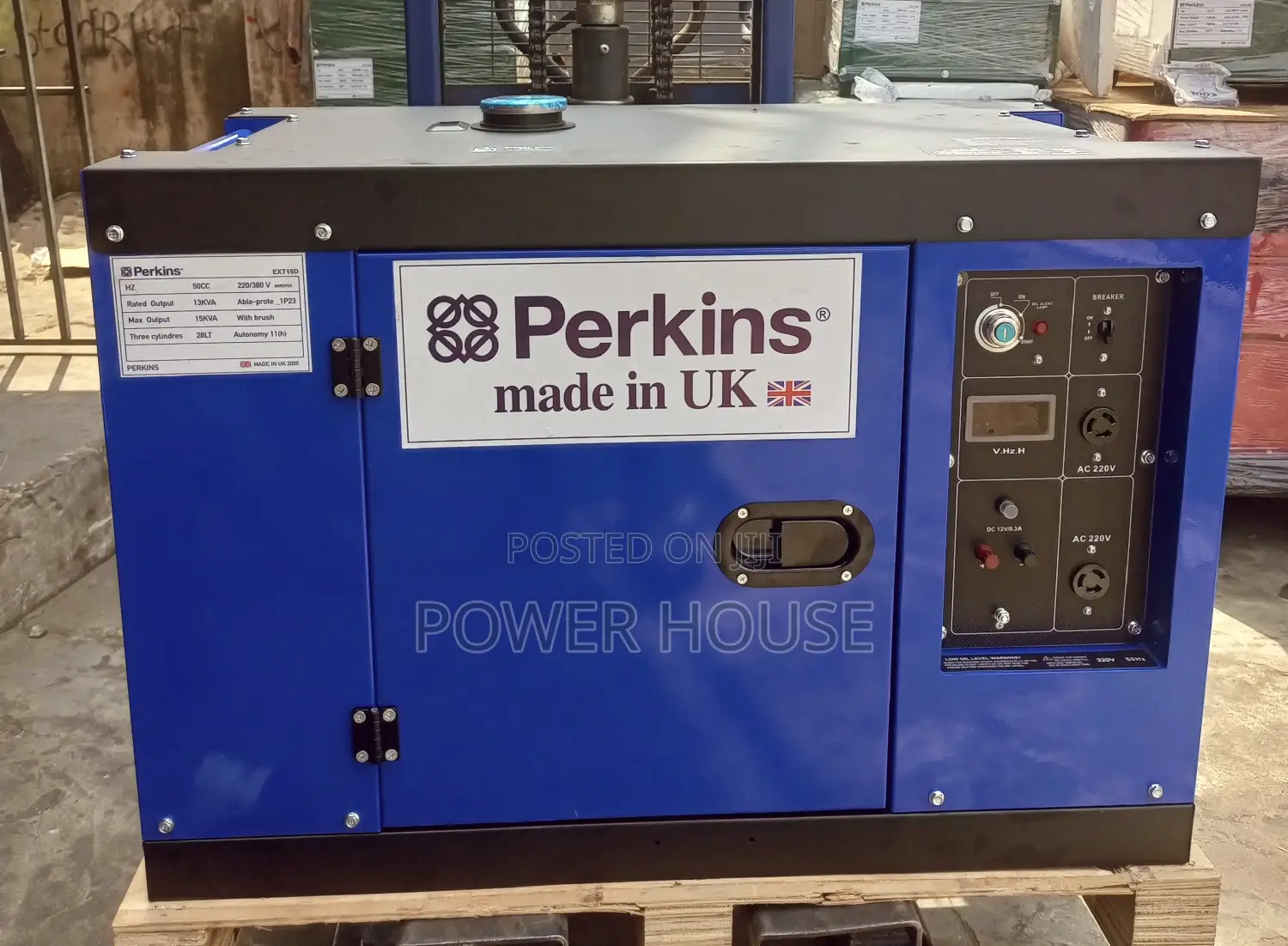 Uncut UK Generator 15kva Perkins Generator 16500w 230v