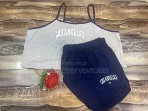 Elegant Spaghetti Hand Crop Top and Short