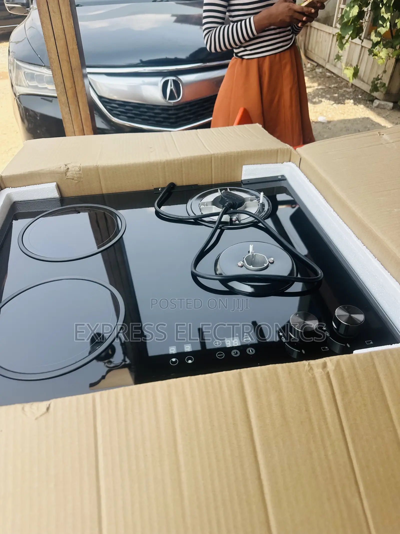 Stainless Steel Gas Electric Cooker Inbuilt 2+2