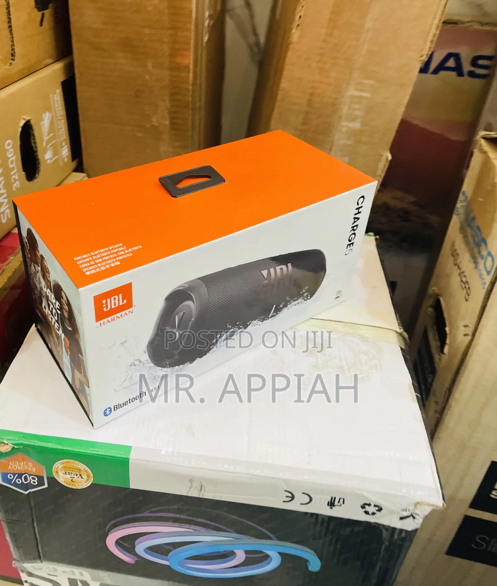 JBL Charge 5 Wireless Bluetooth Speaker(Black).