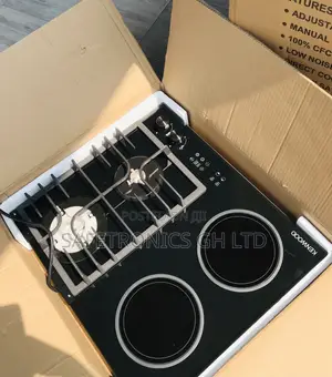 New Design Glass 2 Gas Hobs 2 Electric in-Built Kenwood 60cm