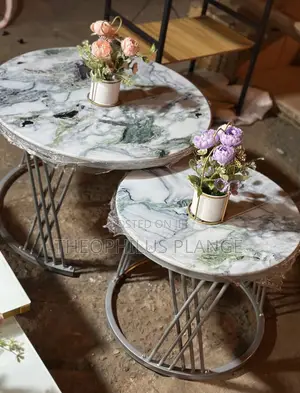 2 in 1 Mable Center Table ( White Ash Design)