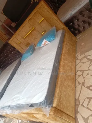 Supper Golden Queens Frame With Mattress . Free Delivry