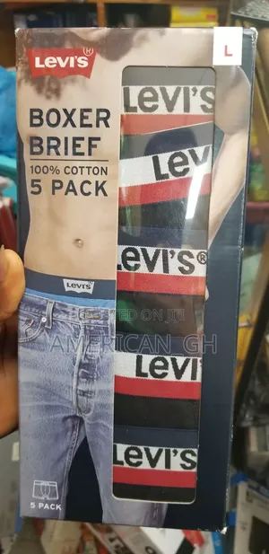 Levi's Mens Boxer Briefs 100% Cotton Underwear ( M/L ) 5pk