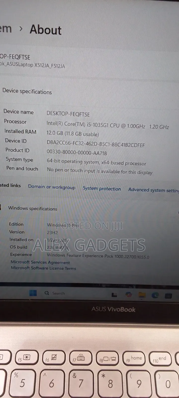 Laptop Asus VivoBook F512DA 12GB Intel Core I5 SSD 256GB