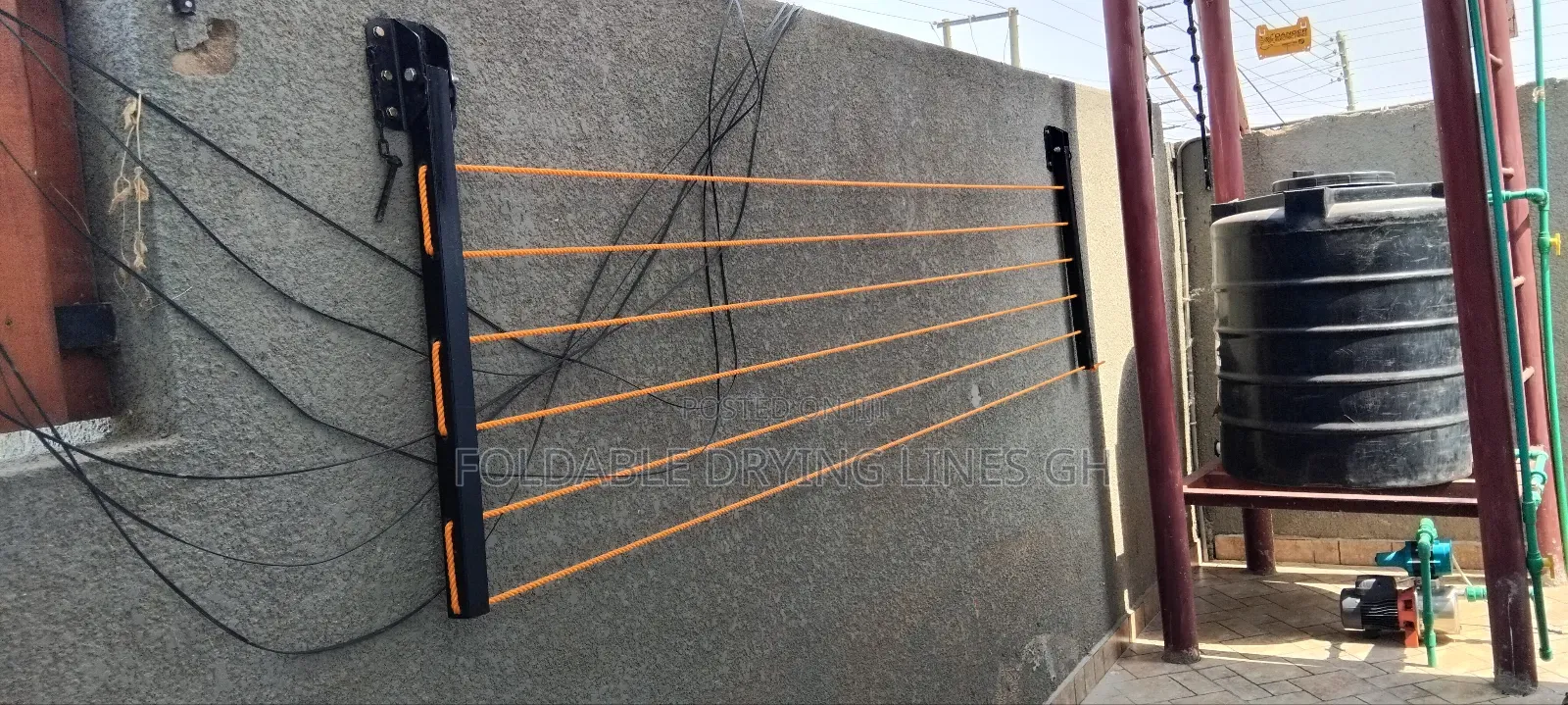 Downwards Foldable Drying Line