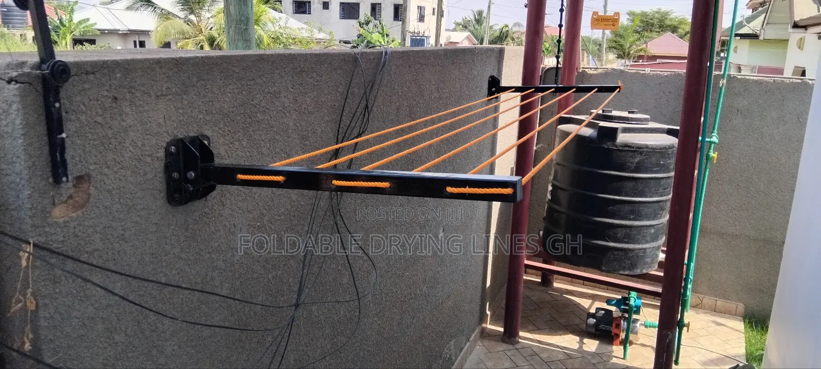 Downwards Foldable Drying Line