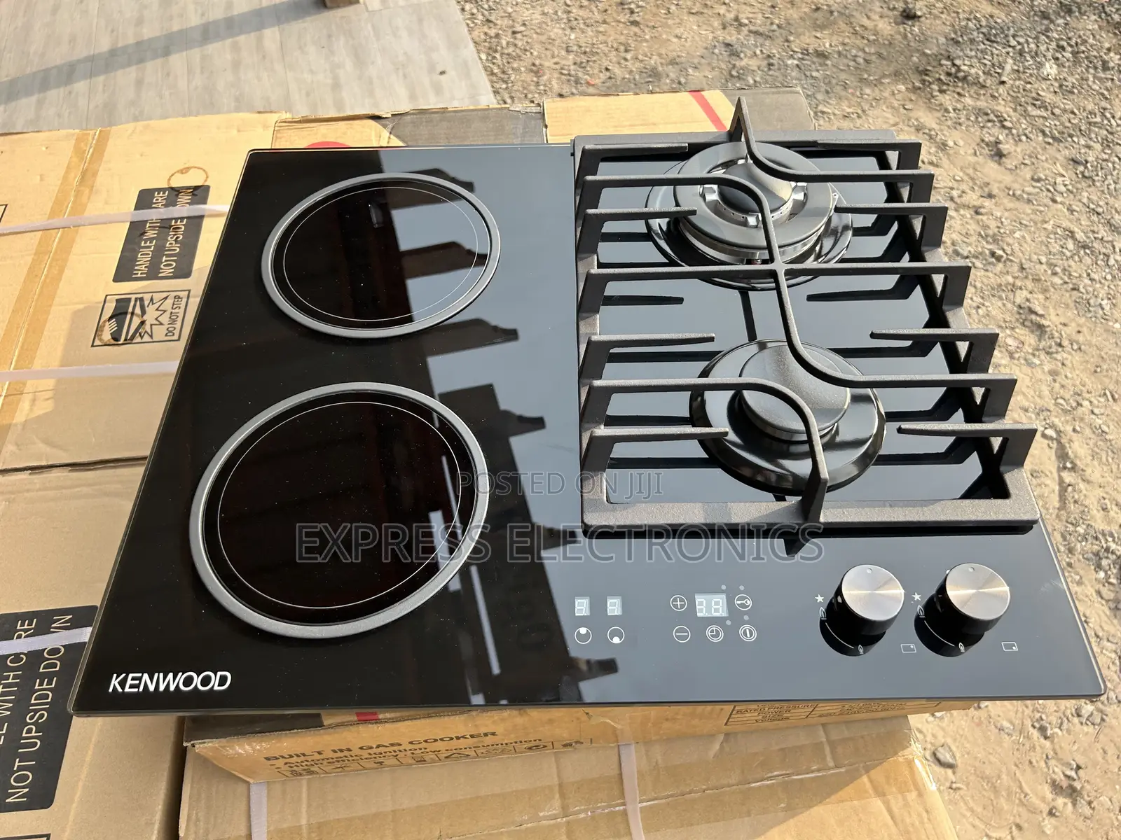 2+2 Gas Electric Cooker Kenwood 60cm