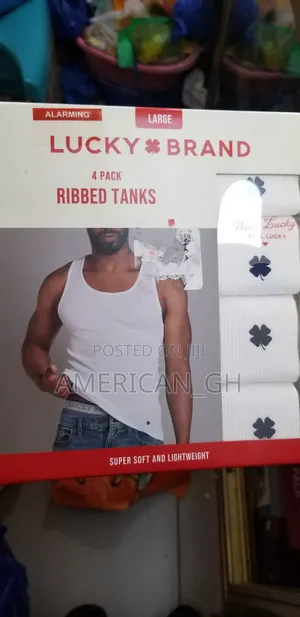 Lucky Brand 4 Pack Ribbed Tank ( L )