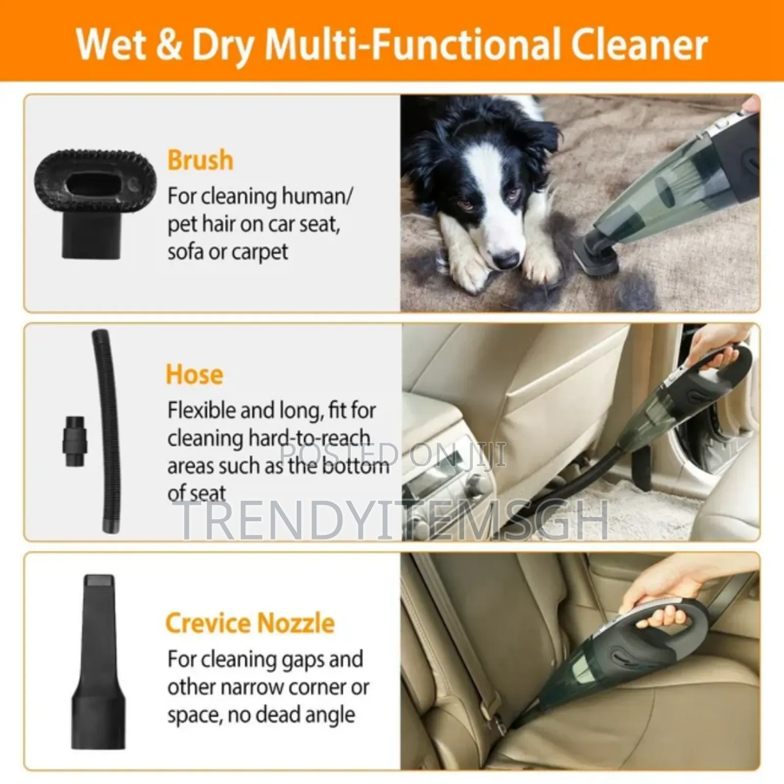 Dry And Wet Rechargeable Mini Car Vacuum Cleaner
