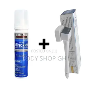 Kirkland Minoxidil Foam + Derma Stamp for Hairline and Beard