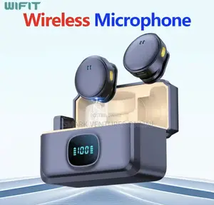 Dual Wireless Lavalier Mic With Led Display Noise Reduction
