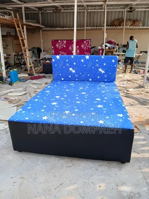 Blue Inbuilt Double Bed