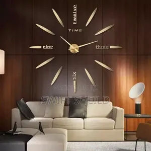 Lovely 3d Wall Design Clock Large 100 to 120cm Diameter