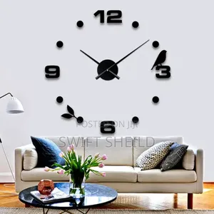 Lovely Bird Design 3d Wall Clock Large 100 to 120cm Diameter