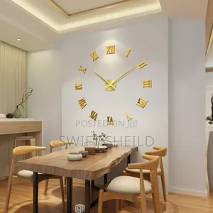 Roman Numeral 3d Wall Clock Larges Diameter 100-120 Cm