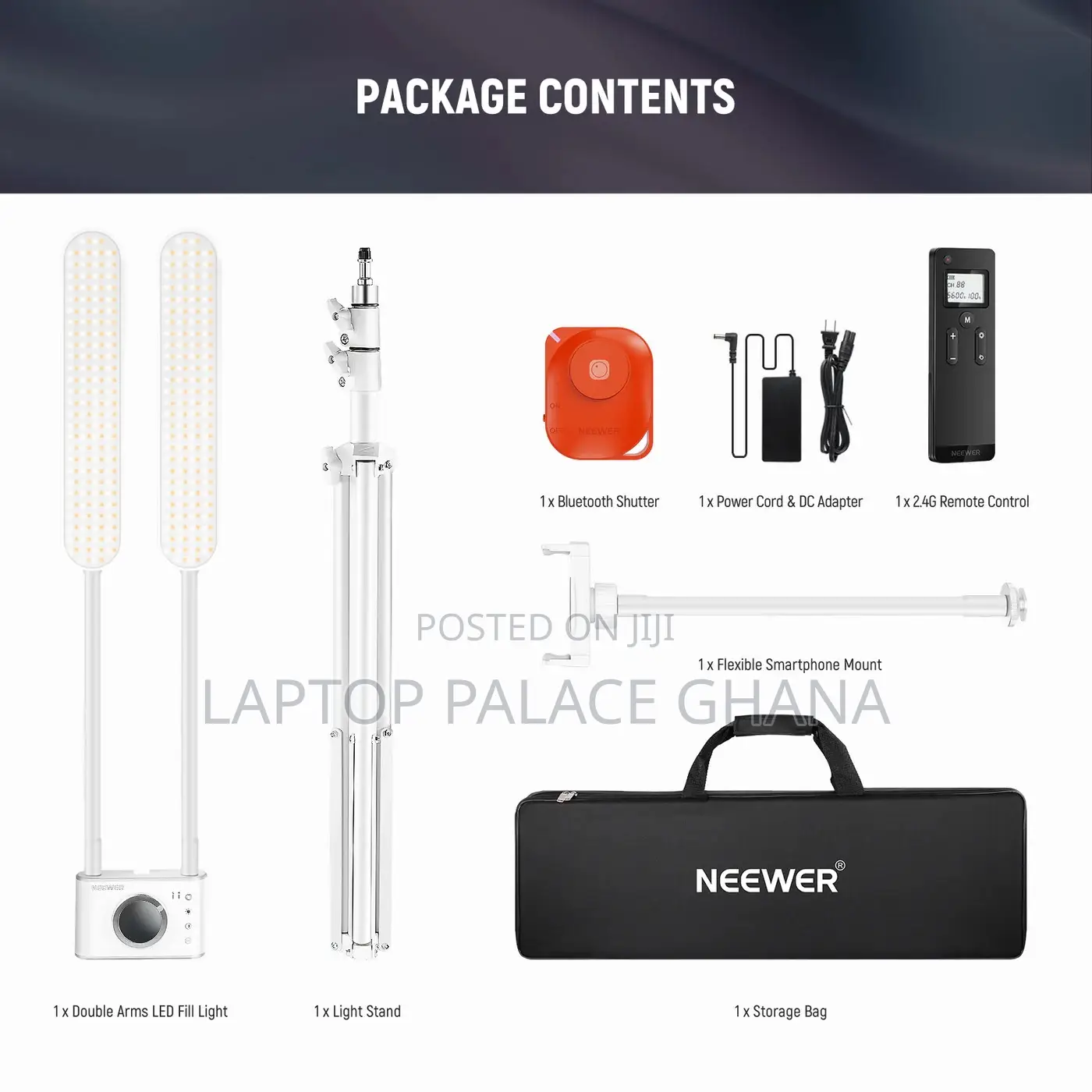 NEEWER Esthetician Light With Phone Holder Travel Bag Kit