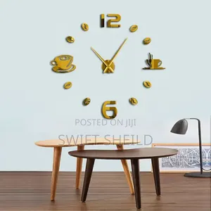 Kitchen Design 3d Wall Clock 100-120 Diameter