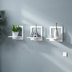3 Set White Floating Shelve