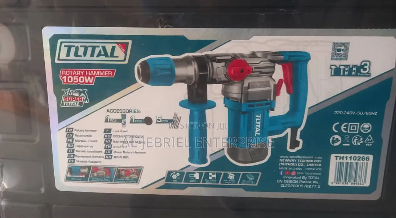 TOTAL 1050 Watts Rotary Hammer Drill