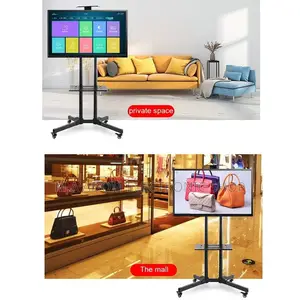 Stainless Black Colour Metal Steel Tv Stand 14”-70”
