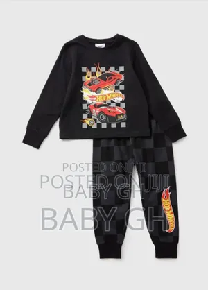 Boys Red And Black Pyjamas