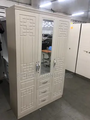 Foreign Three Doors Wardrobe With Drowners and Mirror