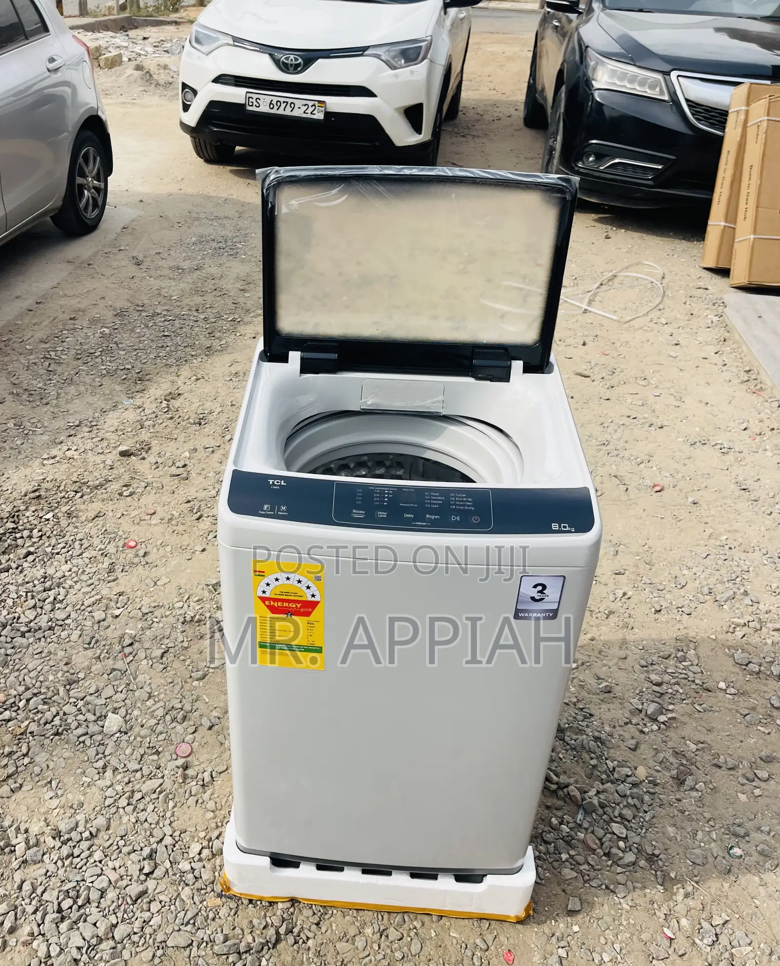 Fast Washing TCL 8kg Top Load Smart Washing Machine.