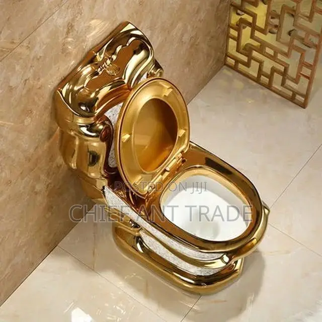 Golden Toilet Seat. Wc + Basin. Water Closet. Yt-10