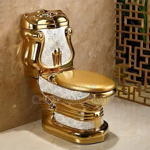 Golden Toilet Seat. Wc + Basin. Water Closet. Yt-10