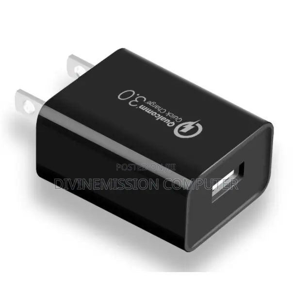 Qualcomm,Quick Charger 3.0, 3v,6v,9v,12v.18w. Fast Charger