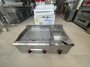 Gas Griddle With Side Fryer