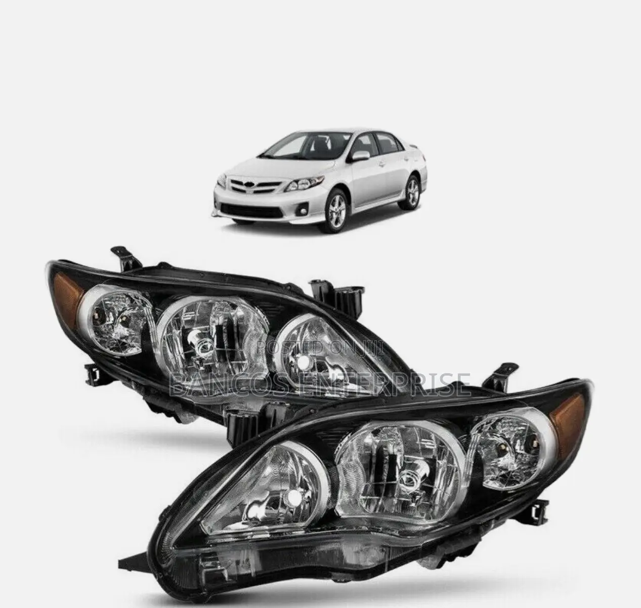 Toyota Corolla 2011-2013 Head Light Black