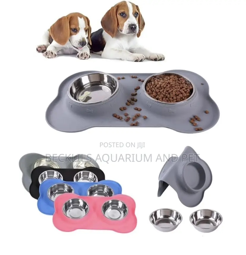 2 in 1 Removable Stainless Steel Dog Bowls
