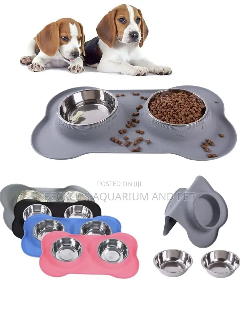 2 in 1 Removable Stainless Steel Dog Bowls