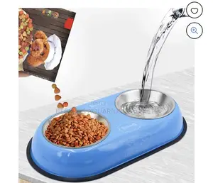 2 in 1 Steel Pet Bowls, Large