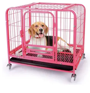 Pink Heavy Duty Dog Cage