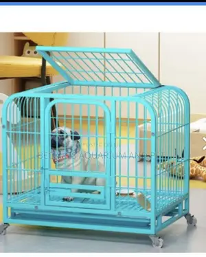 Blue Heavy Duty Metal Dog Cage