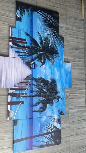Blue Beach Side Tree Wall Hangings
