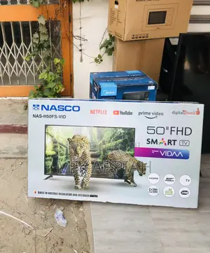 Authentic Nasco 50”Uhd Digital Satellite Smart Screen Tv