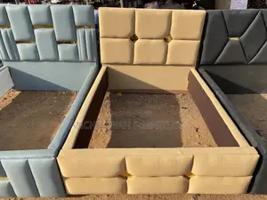 Orange  Leather Bed 