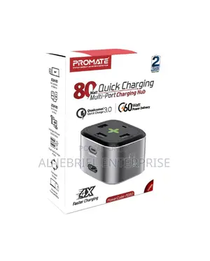 Promate POWERCUBE 80W QC3.0 Multiport Charging Station