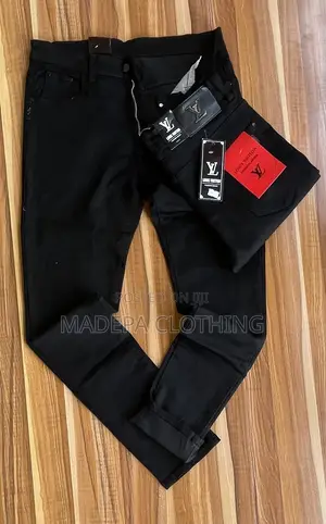 Quality Louis Vuitton Black Jeans for Men
