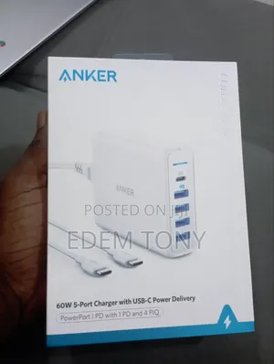 Anker 60w 5-Port Charger With Usb-C